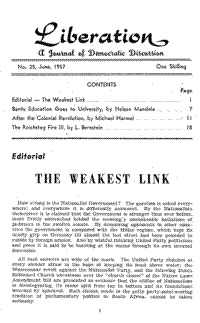 Editorial: The weakest link