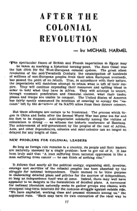 After the colonial revolution