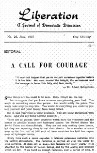 Editorial: A call for courage