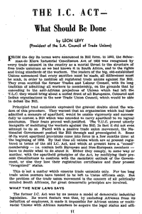 The I.C. act- what should be done