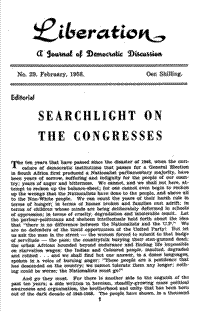 Editorial: Searchlight on the congresses