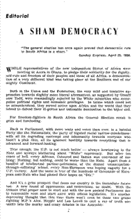 Editorial: A sham democracy
