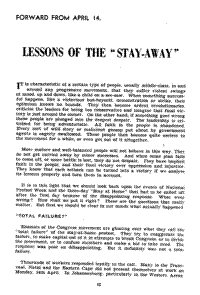 Forward from April 14: Lessons of the stay-away