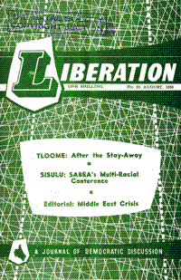 Liberation Number 32 August 1958