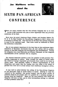 Sixth Pan- African conference