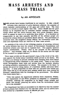 Mass arrests and mass trials