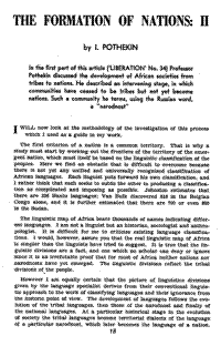 The formation of nations: II