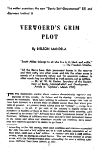 Verwoerds grim plot