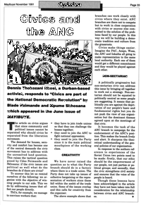 Civics and the ANC