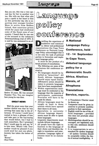 Language policy conference