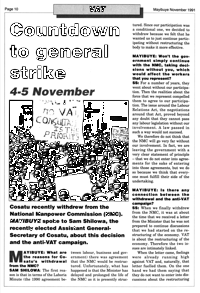 Countdown to general strike : 4-5 November
