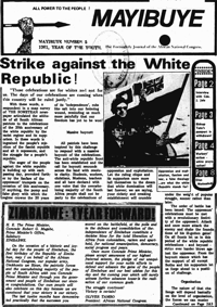 Mayibuye Number 5 1981 Year of the youth