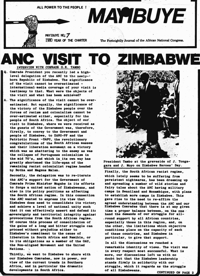 Mayibuye Number 7 1980 Year of the charter