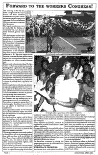 Forward to the workers congress!