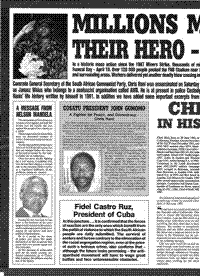 Millions mourn death of their hero- massive stayaway: Chris Hani in his own words