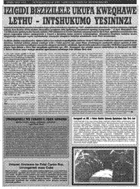 Izigidi bezizilele ukufa kweqhawe lethu-intshukumo yesininzi (article written in Xhosa language)