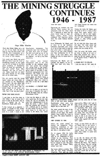 The mining struggle continues 1946 - 1987