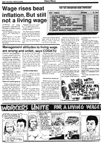 Management attitudes to living wage are wrong and unfair, says COSATU