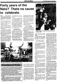 Forty years of the Nats? Thats no cause to celebrate