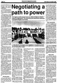 Negotiating a path to power