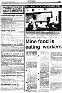 Mineworkers news briefs