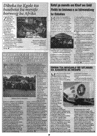 Kotsi ya morafo wa-Kloof wa gold fields ke koduwa e sa tswanelang ho tlohelwa (article written in Sotho language)