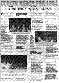 Cosatu vision for 1994: the year of freedom