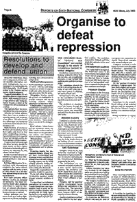 Organise and defeat repression