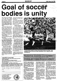 Goal of soccer bodies is unity