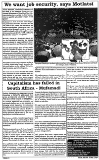 Capitalism has failed in South Africa