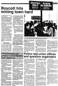 Boycott hits mining town hard