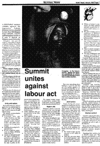 Summit unites against labour act