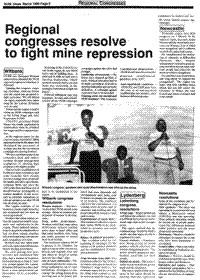 Regional congresses resolve to fight mine repression