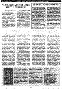 NUM le chamber of mines li etela Geremane (article written in Sotho language)