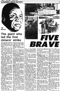 JB Marks - the giant who led the first miners strike
