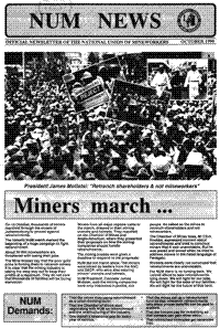 Miners march ...