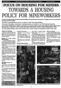 Towards a housing policy for mineworkers: focus on housing for miners