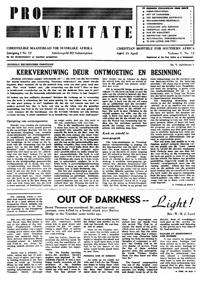 Pro Veritate Volume 1 Number 12 April 1963