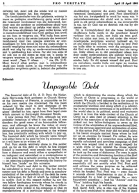 Editorial: Unpayable debt