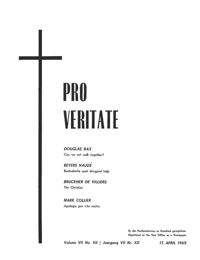 Pro Veritate Volume 07 Number 12 April 1969