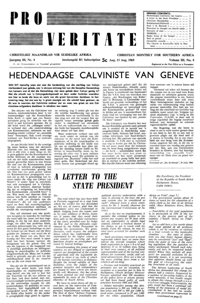 Pro Veritate Volume 3 Number 4 August 1964