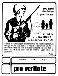 Pro Veritate Volume 15 No 4 August 1976
