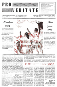 Pro Veritate Volume 01 No 8 December 15 1962