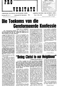 Pro Veritate Volume 03 No 8 December 15 1964