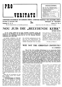 Pro Veritate Volume 04 No 8 December 15 1965