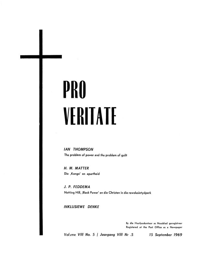 Pro Veritate Volume 8 Number 5 September 1969