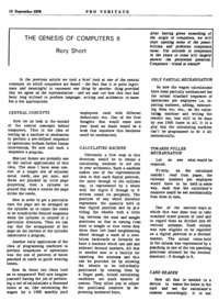 The Genesis of Computers - 2