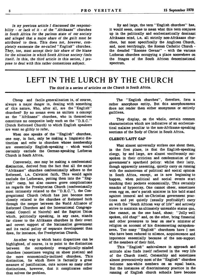 Left in the Lurch by the Church