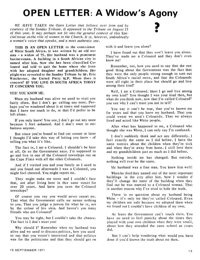 Open Letter: A Widows Agony