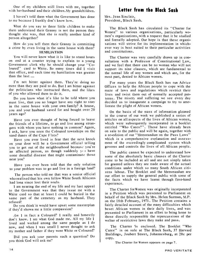 Letter from the Black Sash